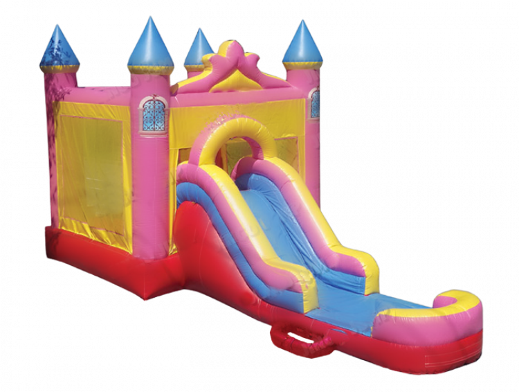 Princess Castle Bounce and Slide Combo-Wet